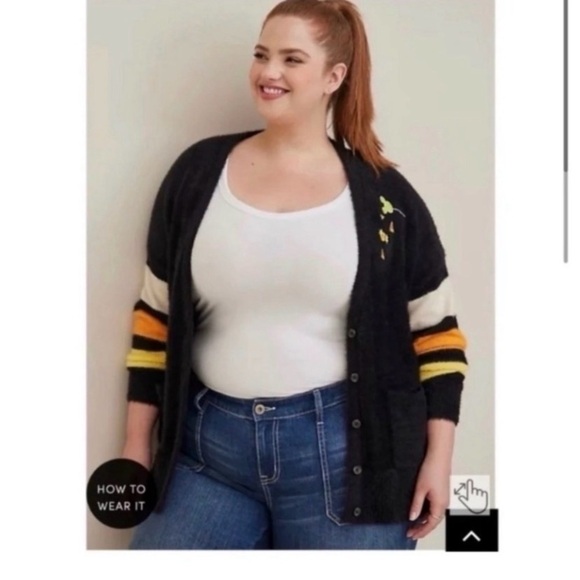 TORRID Disney Halloween Minnie Mouse Cardigan Sweater - Picture 3 of 12